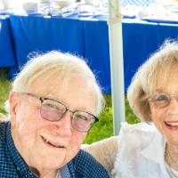 Don and Nancy Lubbers smile for the camera